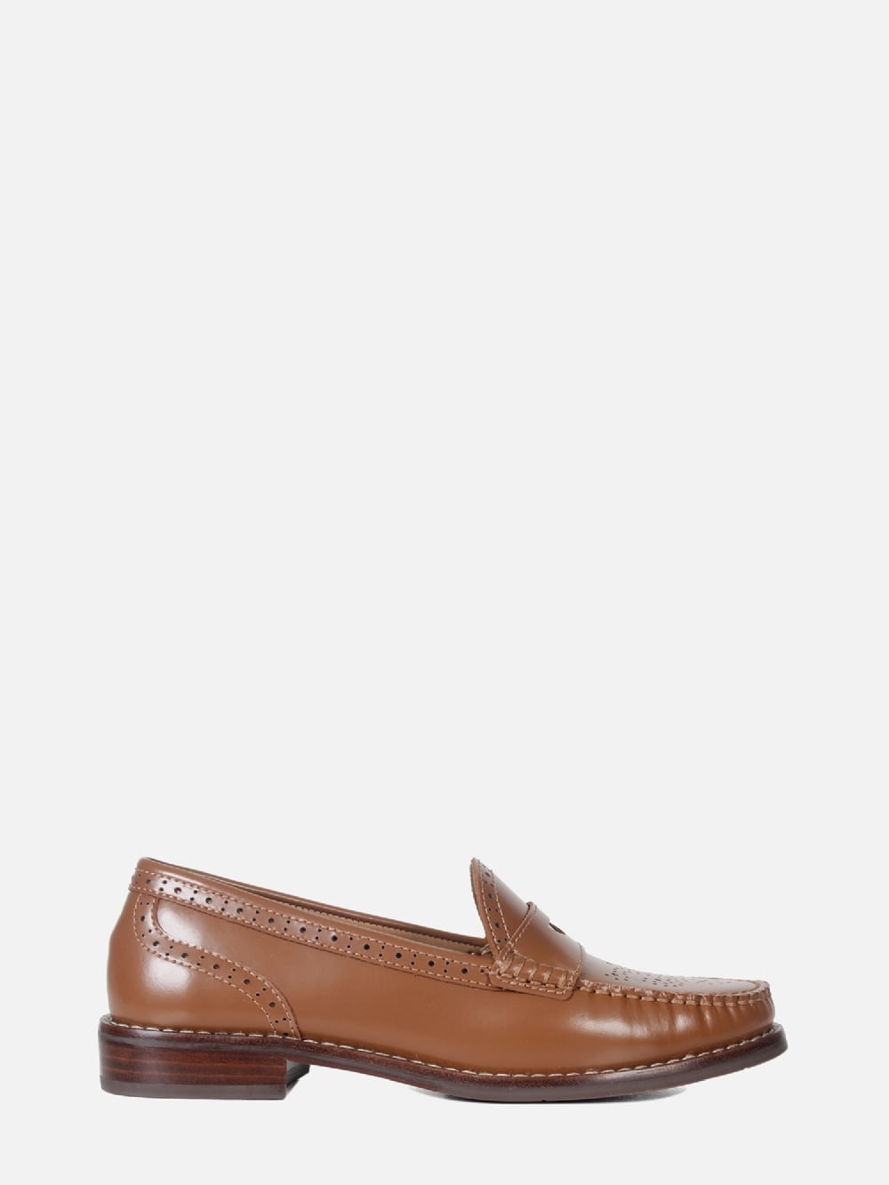 MOCASSIM EM COURO GIU COGNAC BROGUE