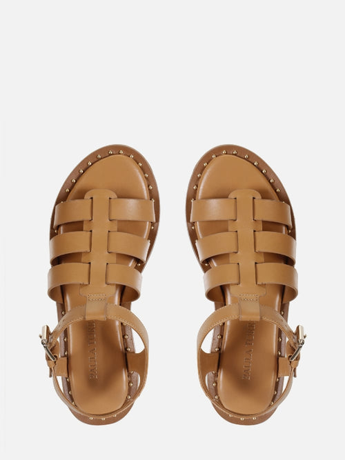 FLATFORM EM COURO MADSON DOCE DE LEITE
