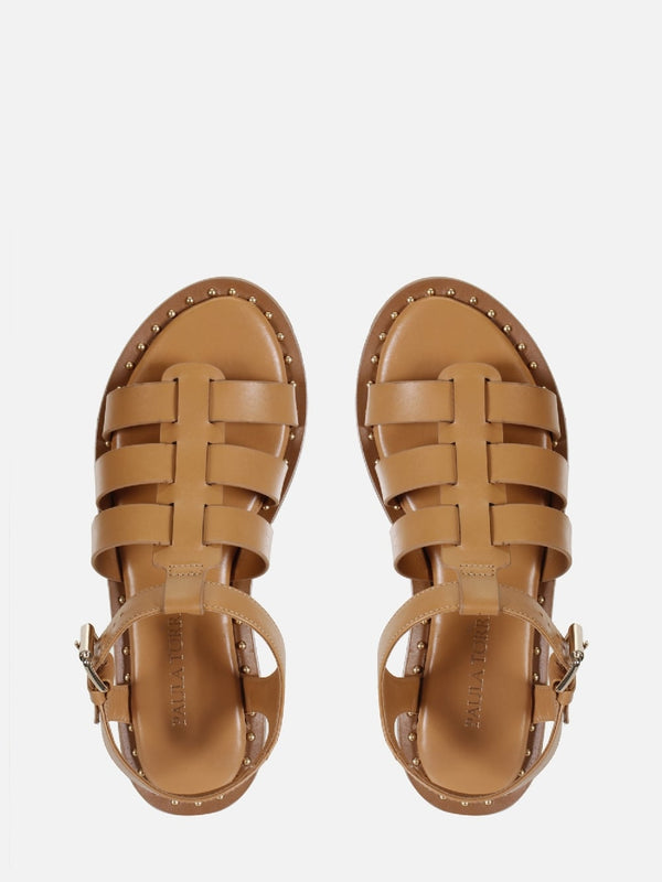 FLATFORM EM COURO MADSON DOCE DE LEITE