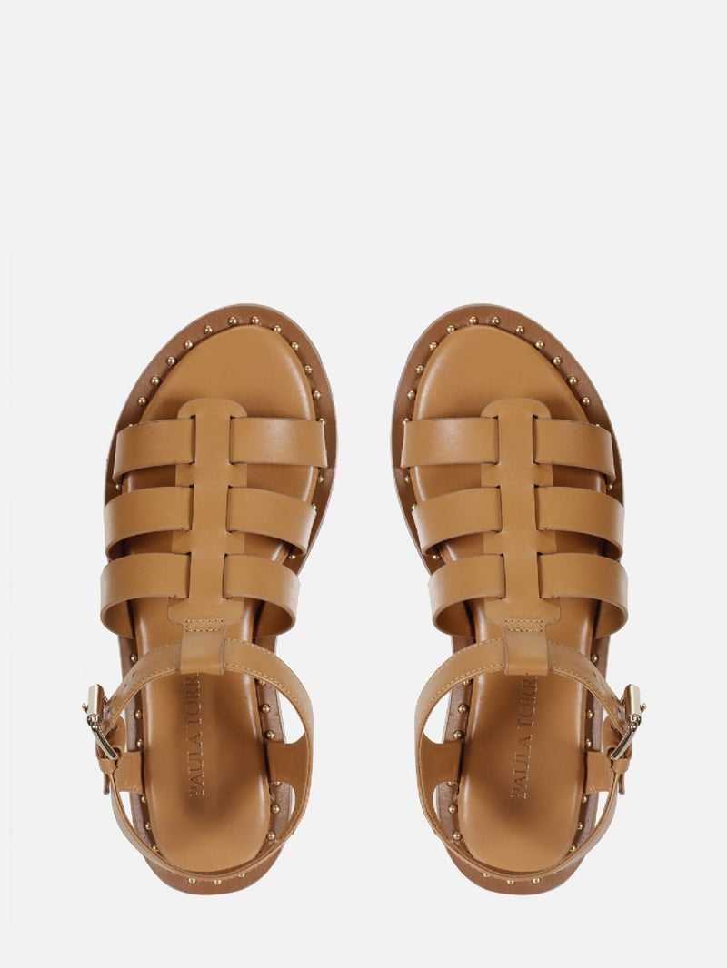 FLATFORM EM COURO MADSON DOCE DE LEITE