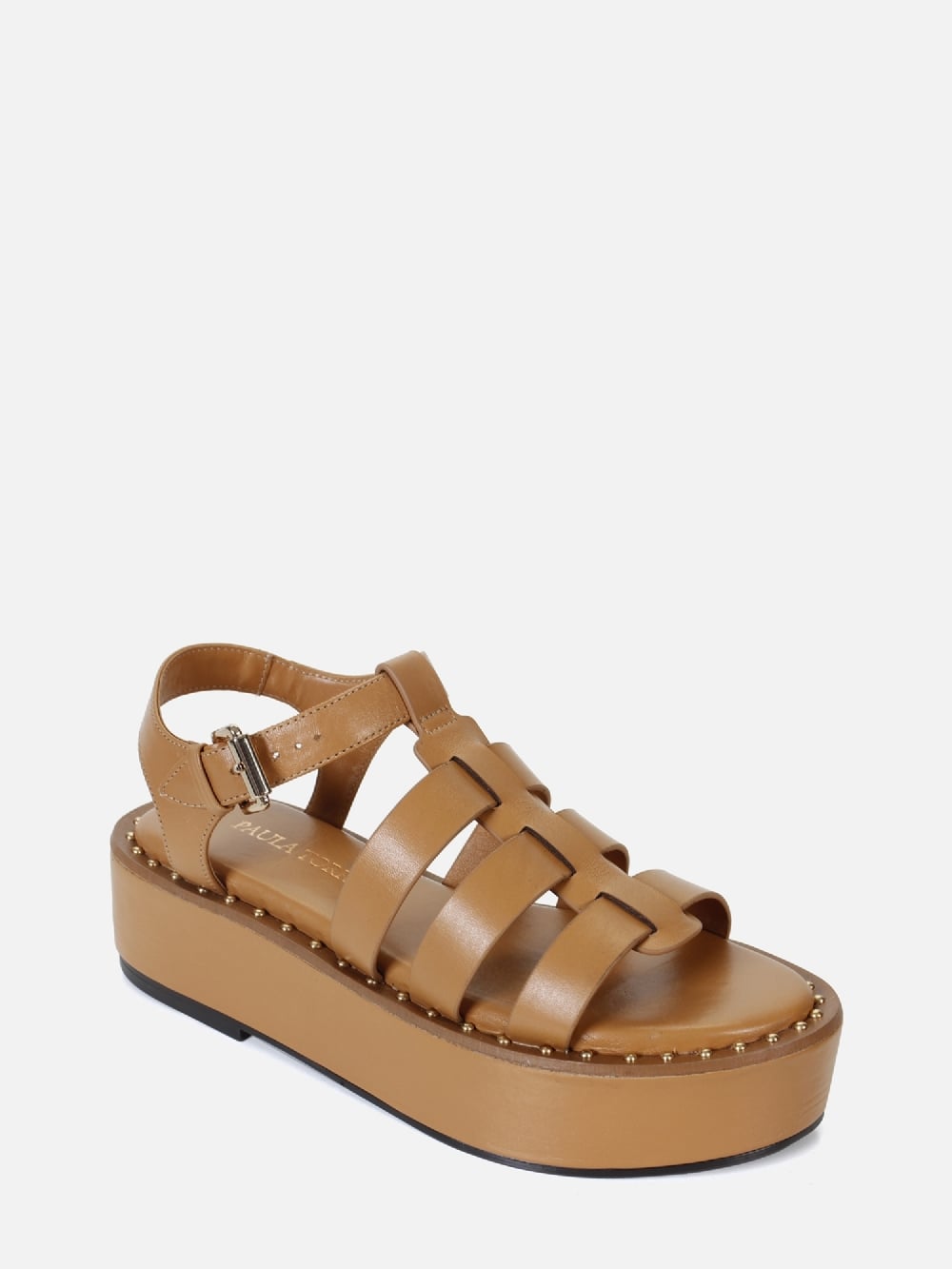 FLATFORM EM COURO MADSON DOCE DE LEITE
