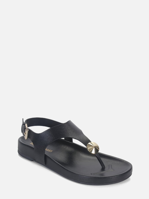 PAPETE EM COURO PRETO METAL