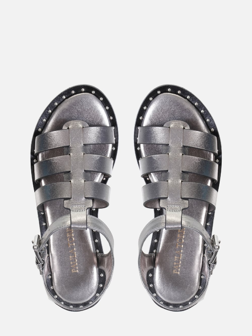 FLATFORM EM COURO MADSON PRATA VELHO
