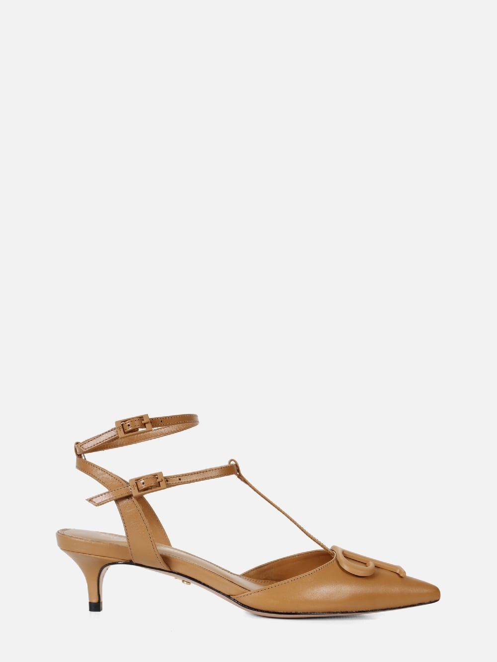 SCARPIN EM COURO PAULA DOCE DE LEITE LOGO