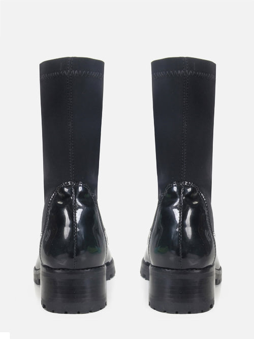 BOTA EM NEOPRENE VENEZA PRETO CANO MÉDIO