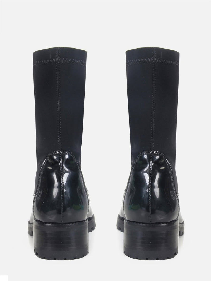 BOTA EM NEOPRENE VENEZA PRETO CANO MÉDIO