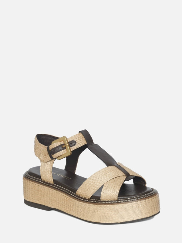 FLATFORM EM RÁFIA ANNE CAFÉ