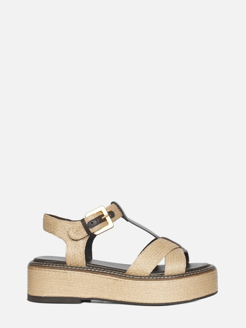 FLATFORM EM RÁFIA ANNE CAFÉ