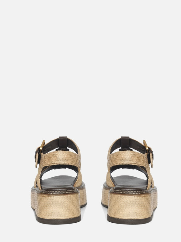 FLATFORM EM RÁFIA ANNE CAFÉ