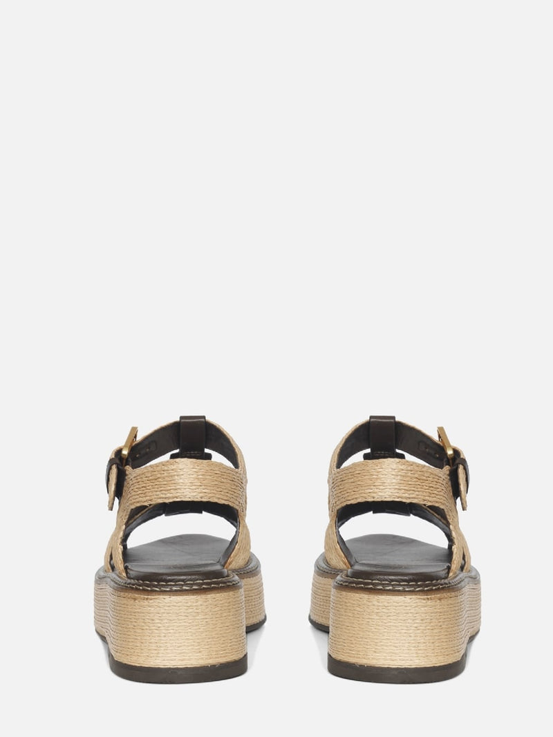 FLATFORM EM RÁFIA ANNE CAFÉ