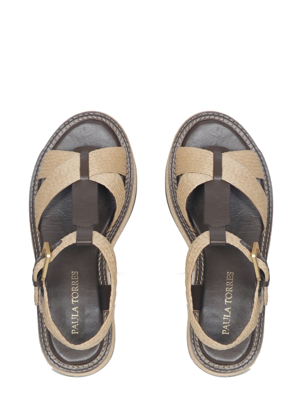 FLATFORM EM RÁFIA ANNE CAFÉ