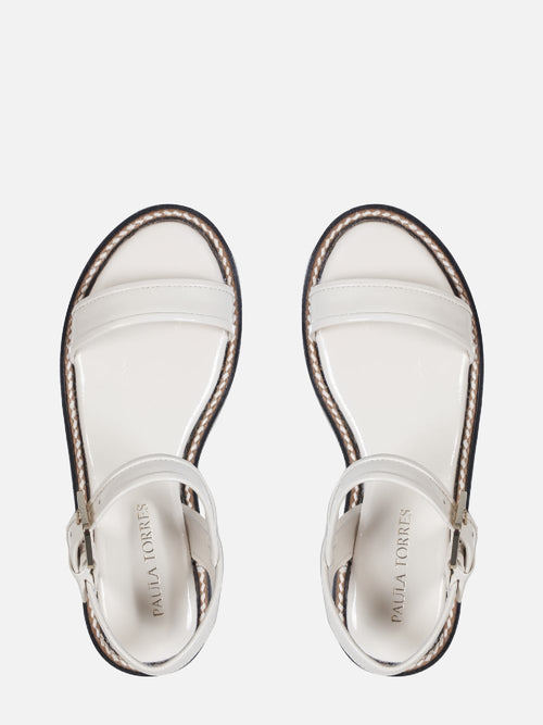 FLATFORM EM COURO LIV CREMA