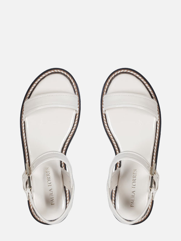 FLATFORM EM COURO LIV CREMA