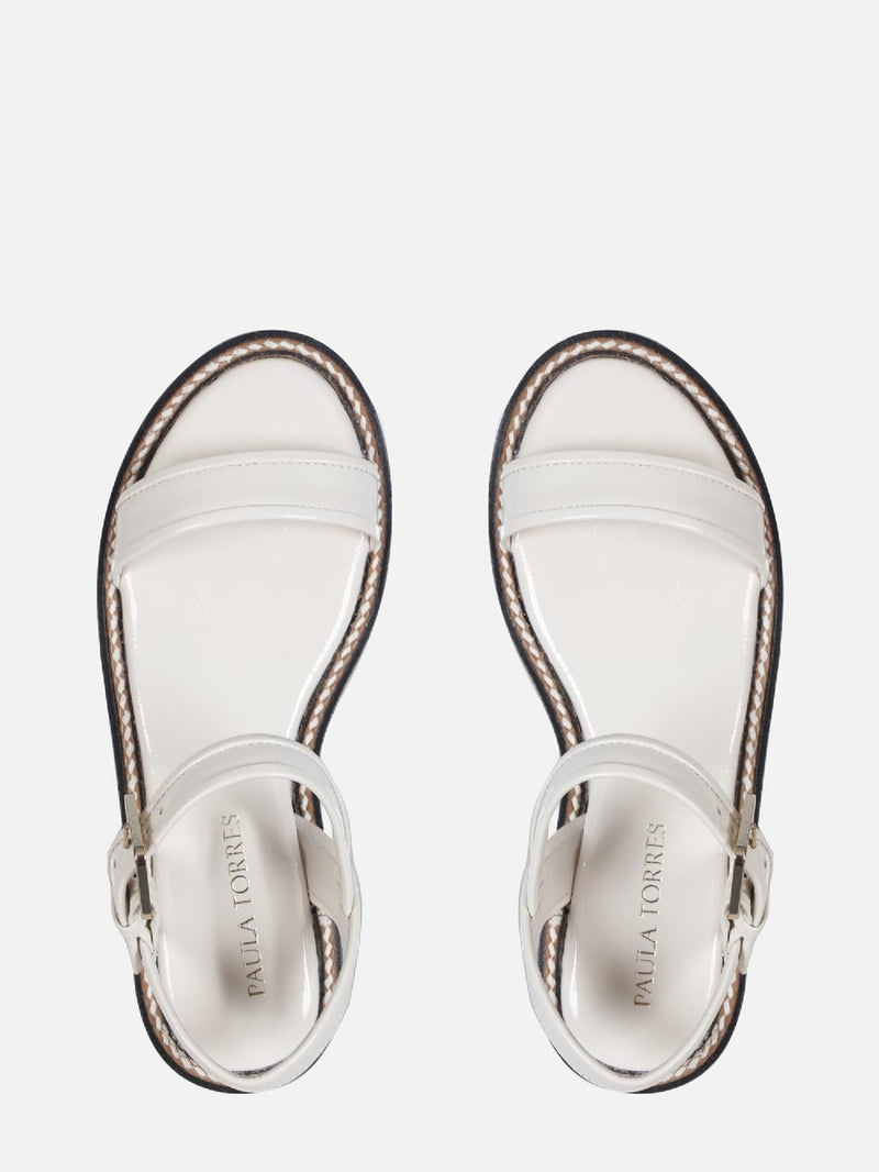 FLATFORM EM COURO LIV CREMA