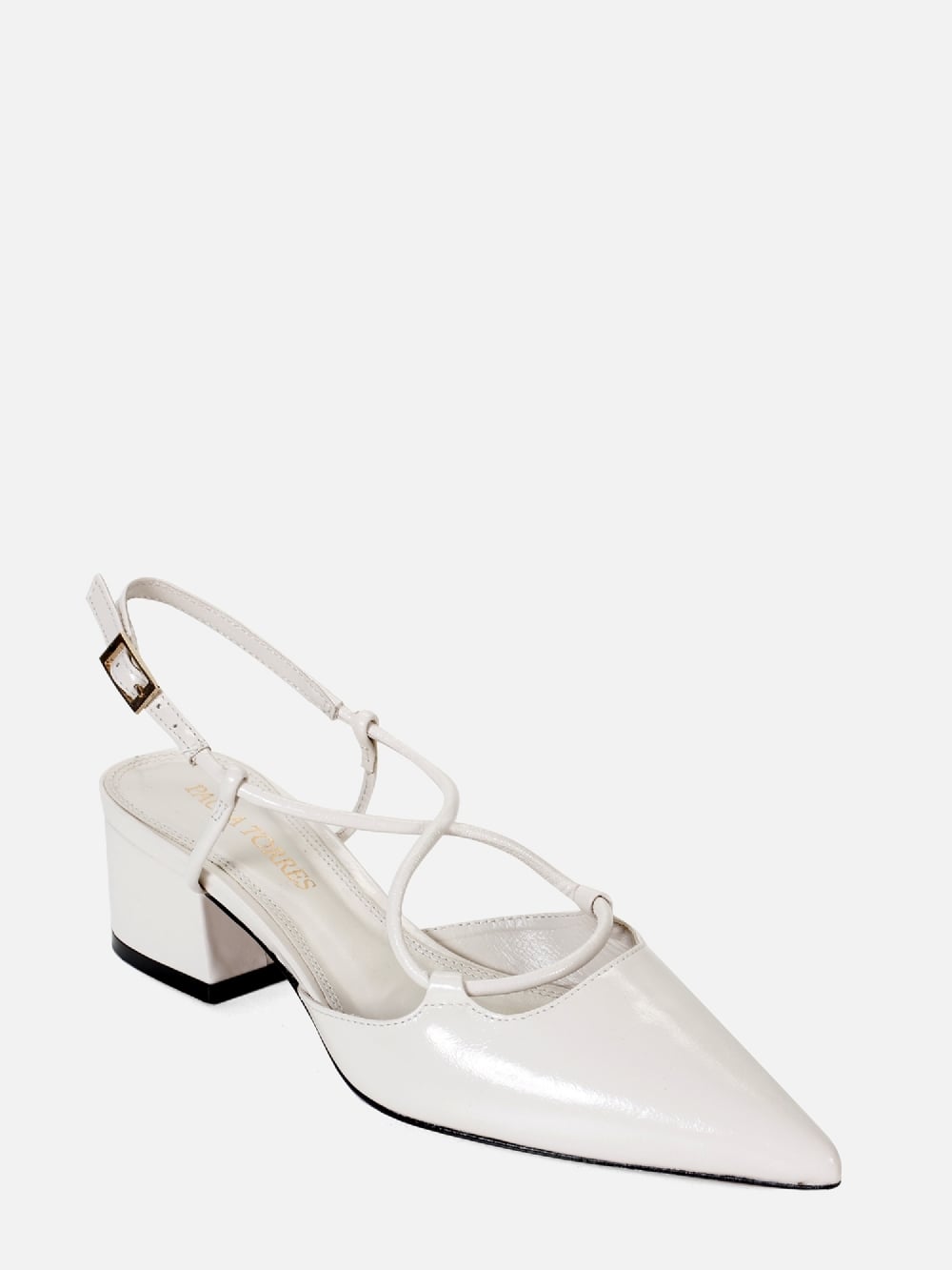 SCARPIN EM COURO LIV CREMA