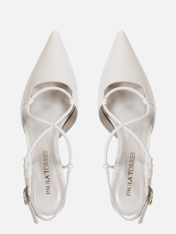 SCARPIN EM COURO LIV CREMA