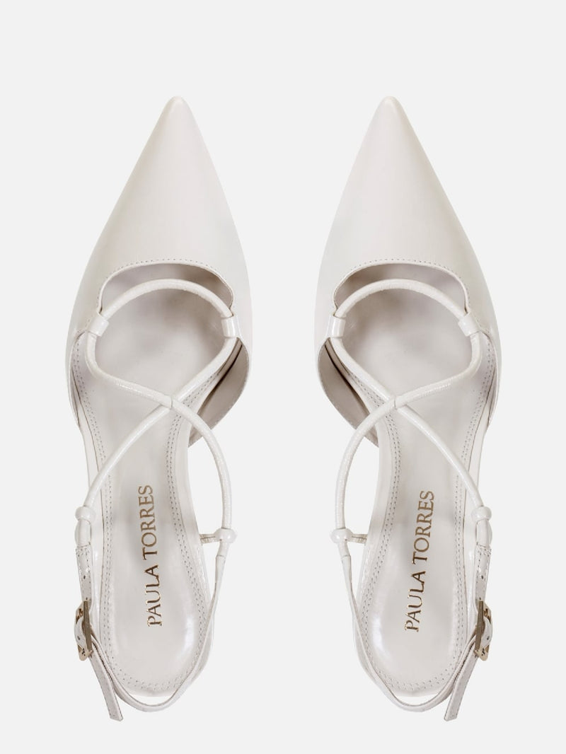 SCARPIN EM COURO LIV CREMA