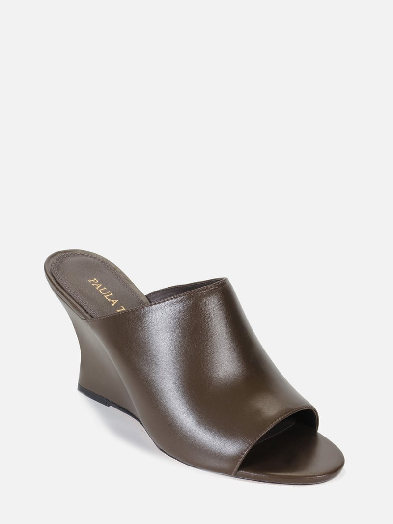 MULE EM COURO ANNE CHOCOLATE
