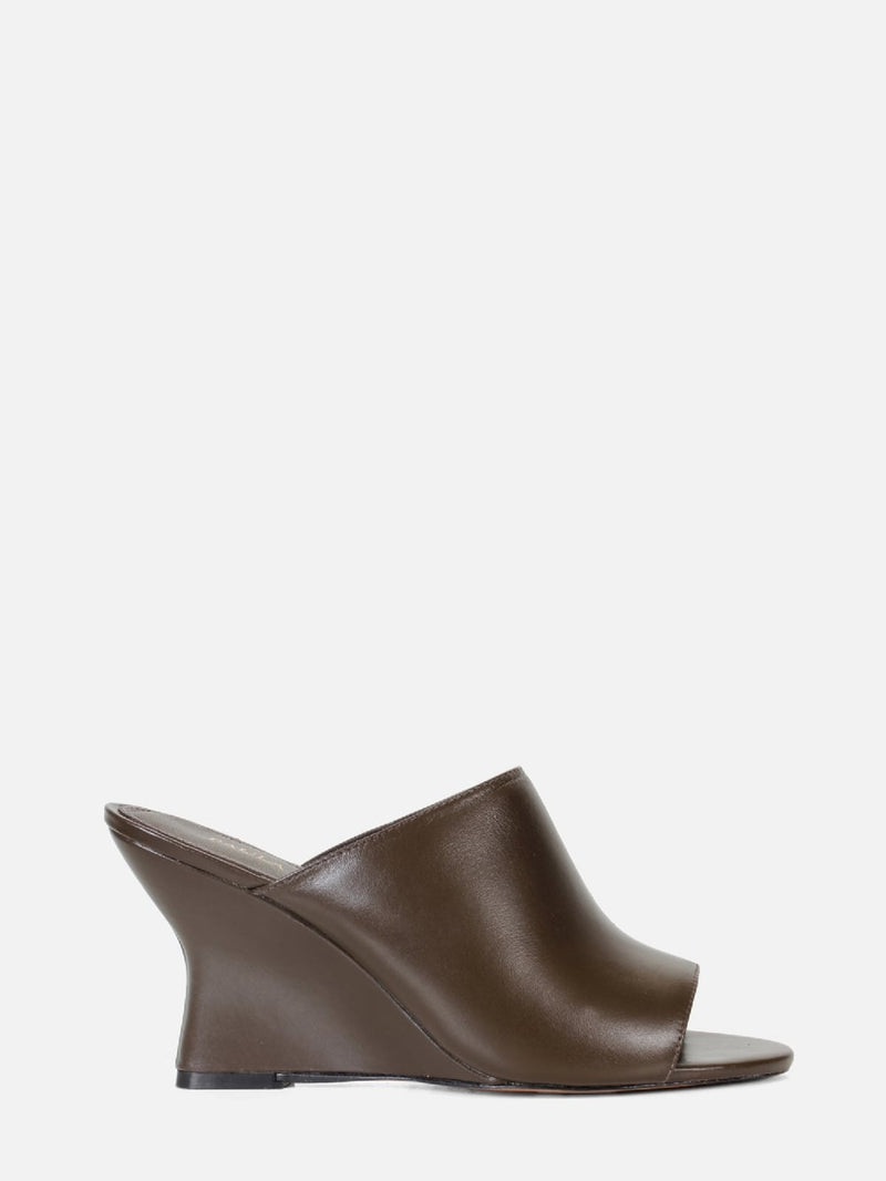 MULE EM COURO ANNE CHOCOLATE