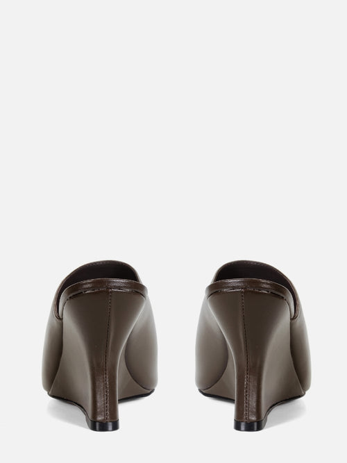 MULE EM COURO ANNE CHOCOLATE