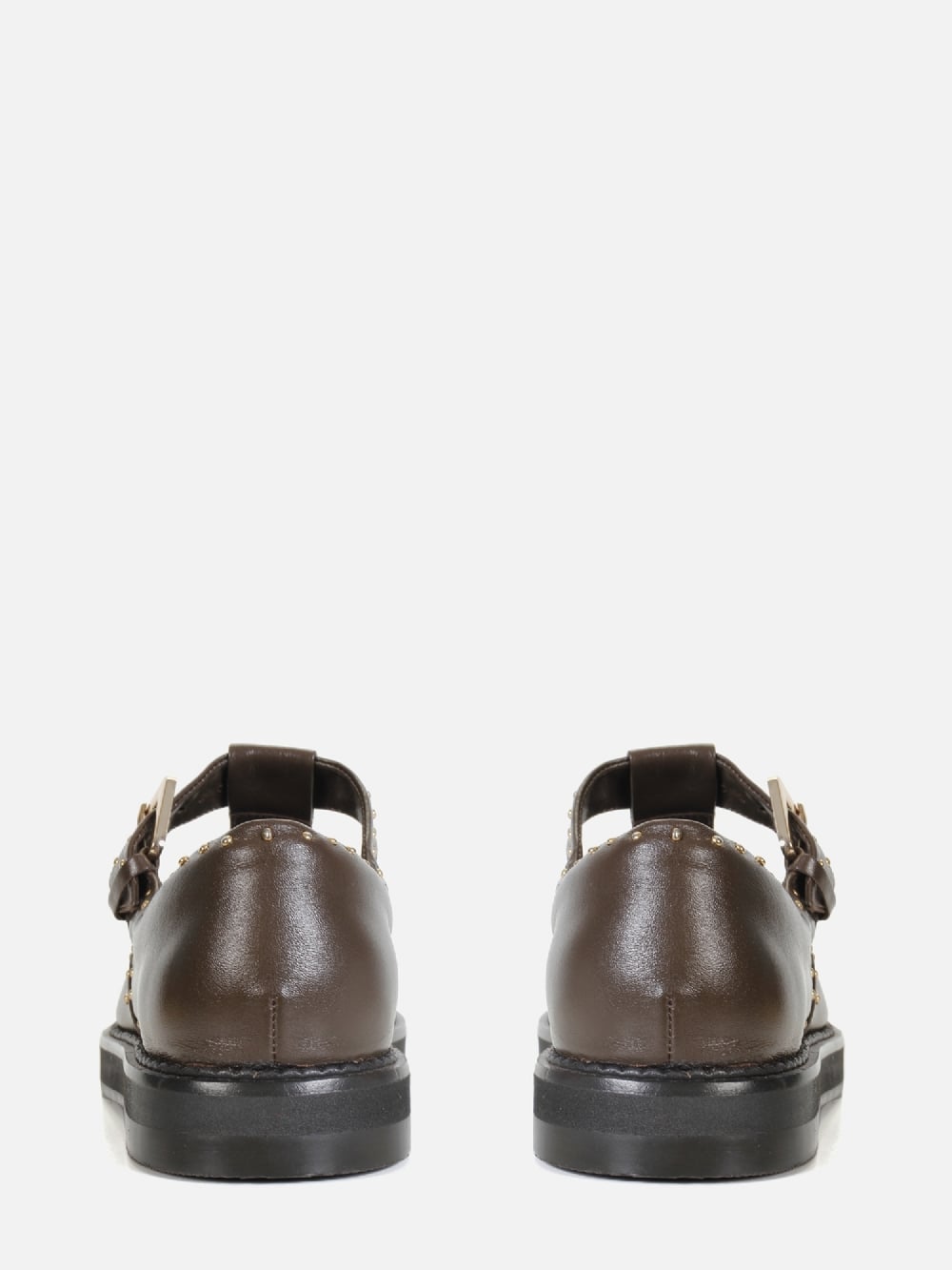 MOCASSIM EM COURO ESTHER CAFÉ TACHINHAS