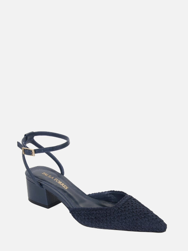 SCARPIN EM CROCHE LAURA DARK BLUE