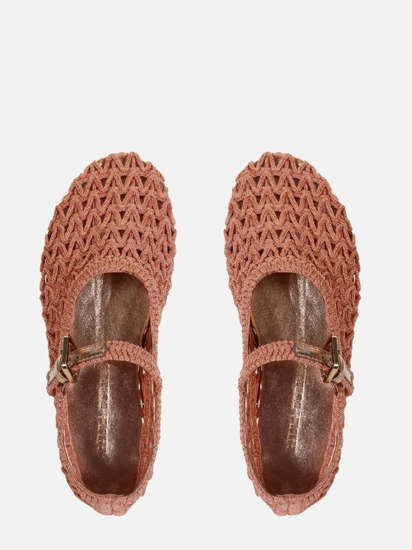SAPATILHA EM CROCHE LAURA ROSE MARY JANE