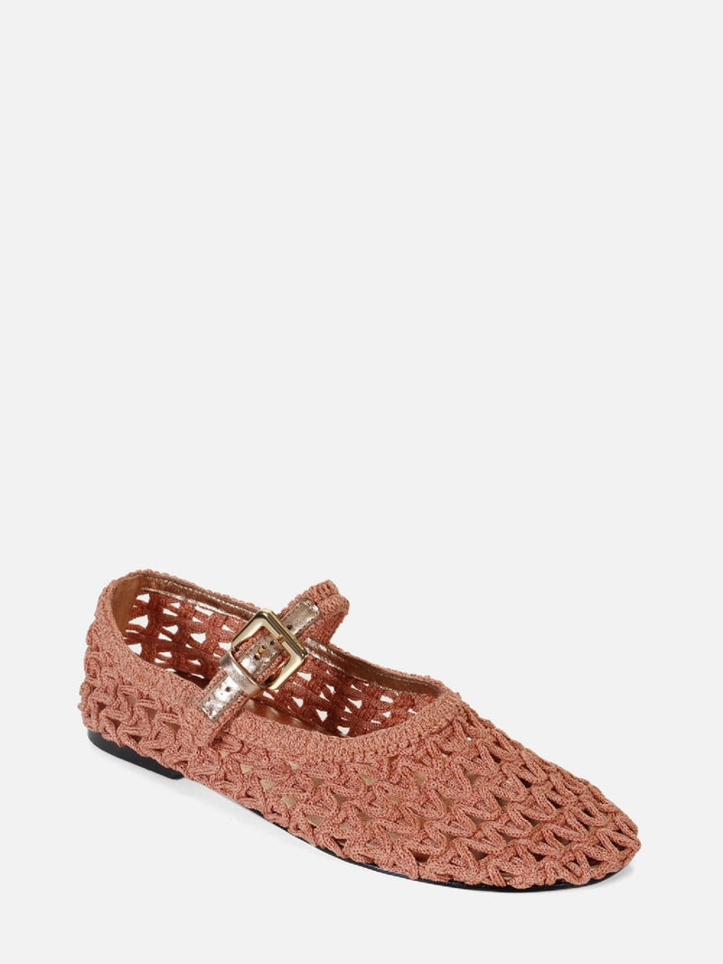 SAPATILHA EM CROCHE LAURA ROSE MARY JANE