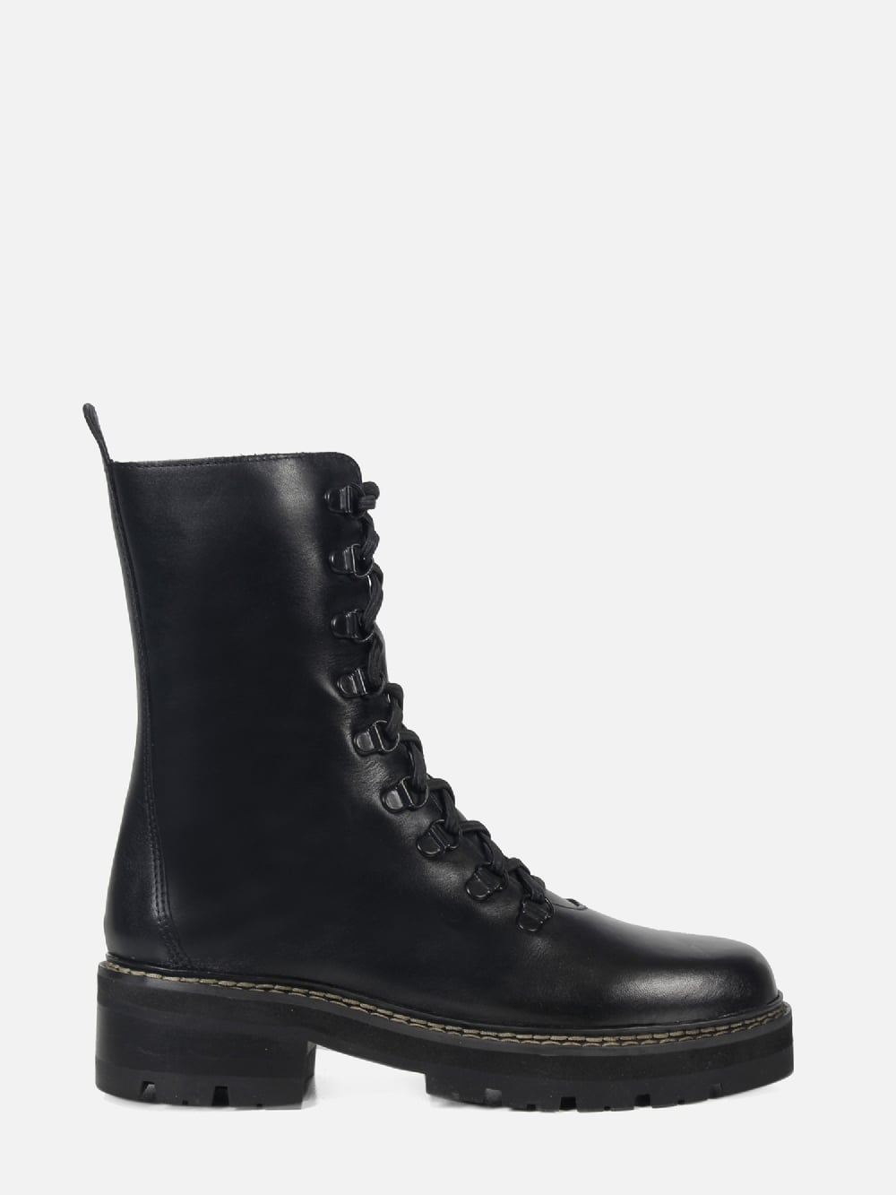 COTURNO EM COURO PORTLAND PRETO