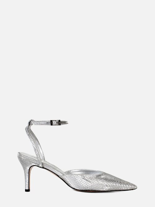 SCARPIN TERESA PRATA SALTO MÉDIO FINO