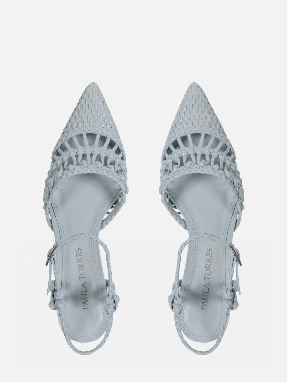 SCARPIN EM COURO LILY CELADON MACRAMÊ