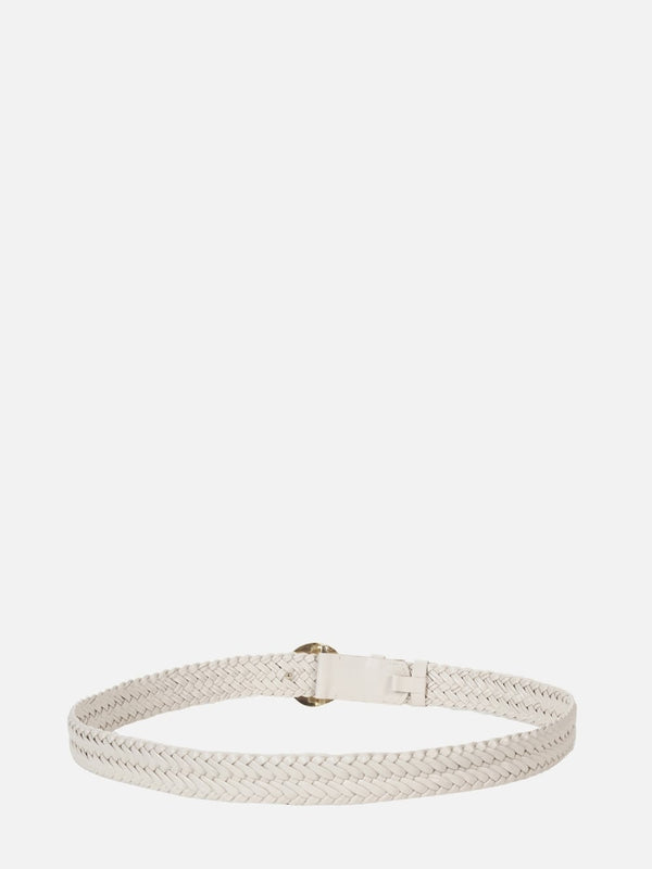 CINTO EM COURO DORIS CREMA TRESSE
