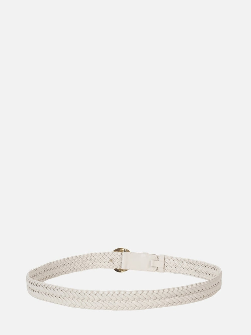 CINTO EM COURO DORIS CREMA TRESSE