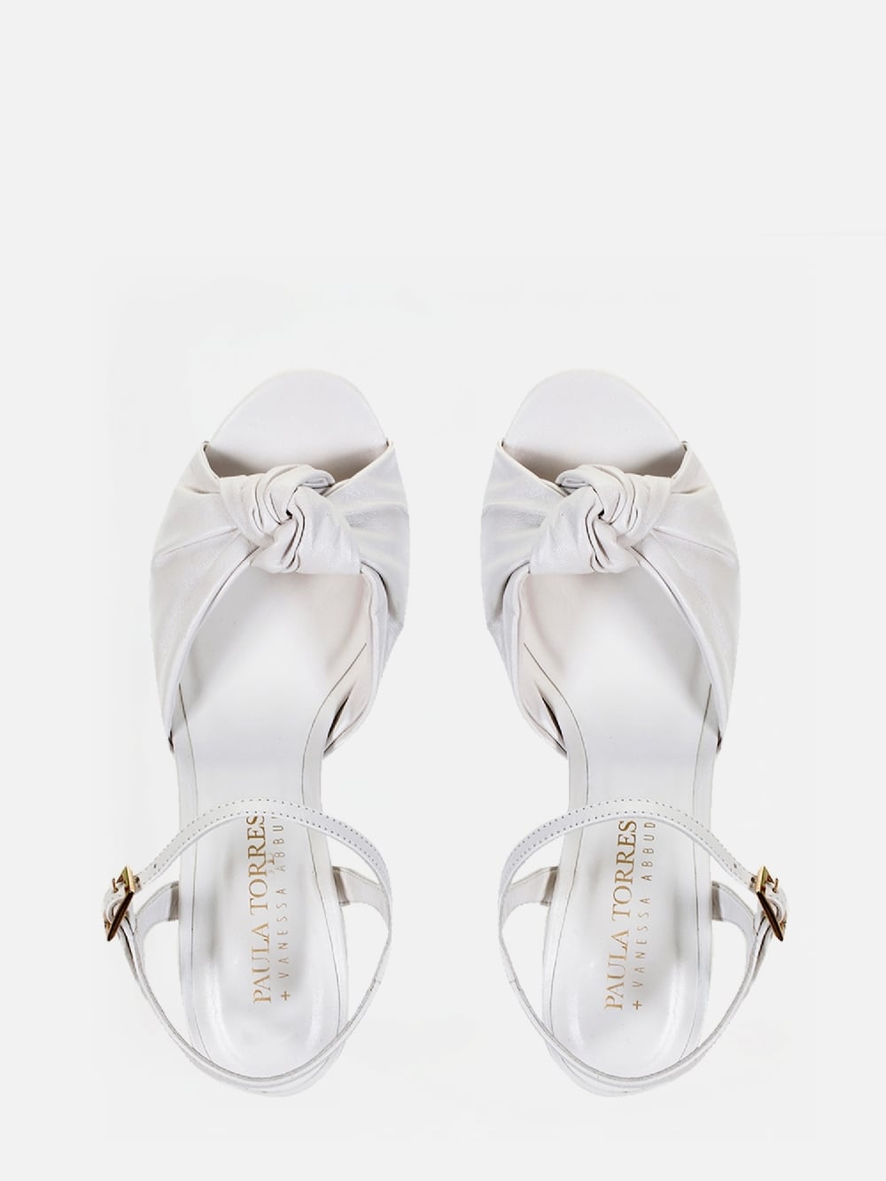 SANDÁLIA EM COURO FRIDA OFF WHITE PLATAFORMA