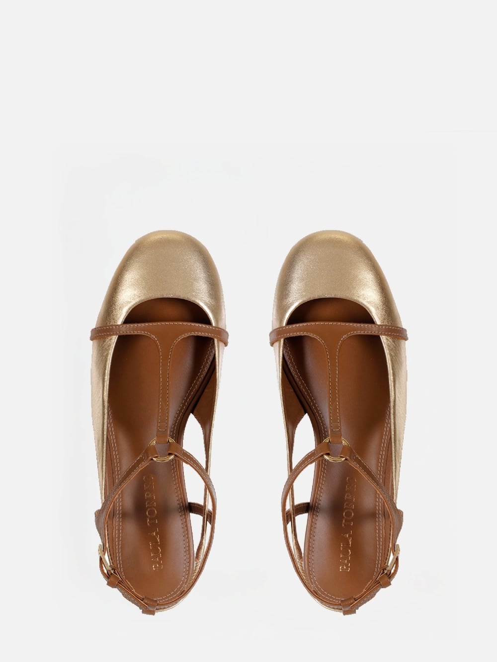 SAPATILHA EM COURO LOLA OURO
