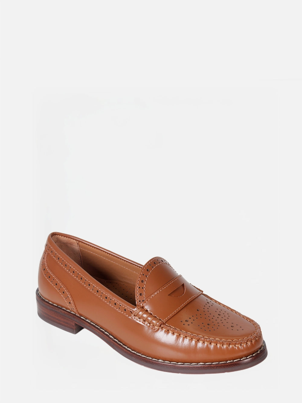 MOCASSIM EM COURO GIU COGNAC BROGUE