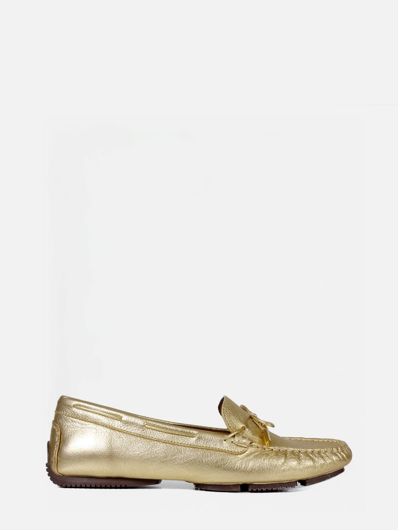 MOCASSIM EM COURO FRANCIS DOURADO