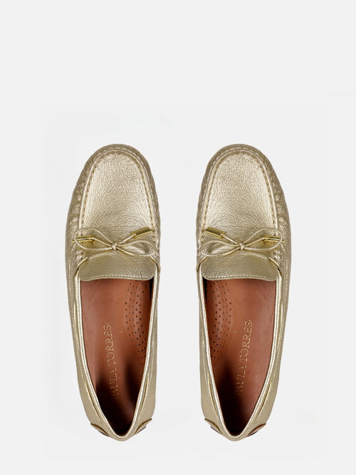 MOCASSIM EM COURO FRANCIS DOURADO