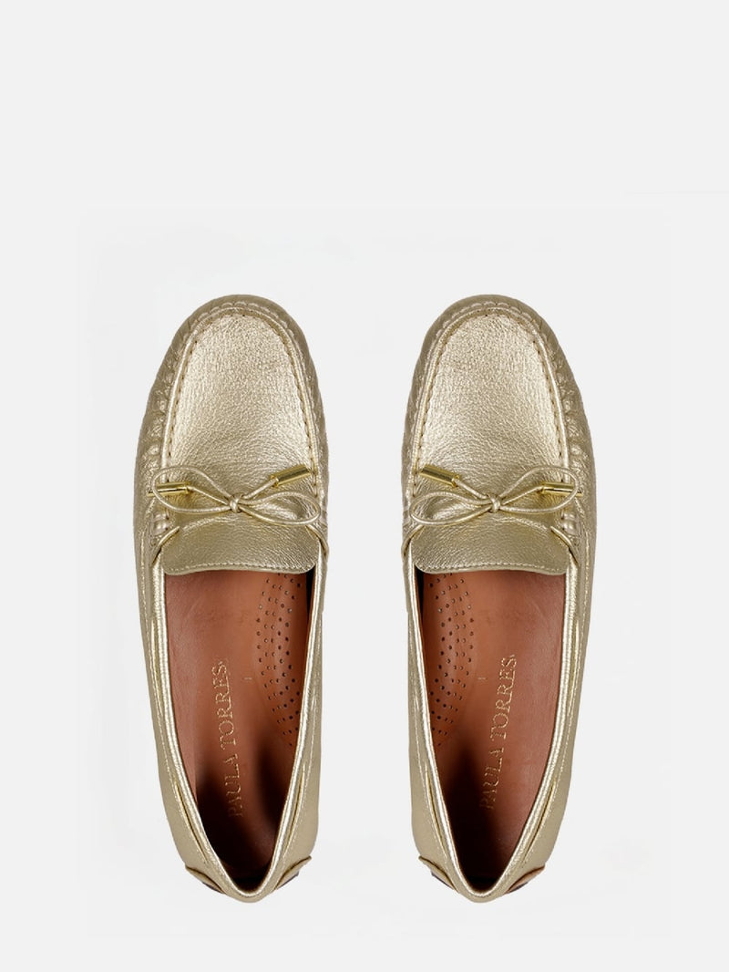 MOCASSIM EM COURO FRANCIS DOURADO