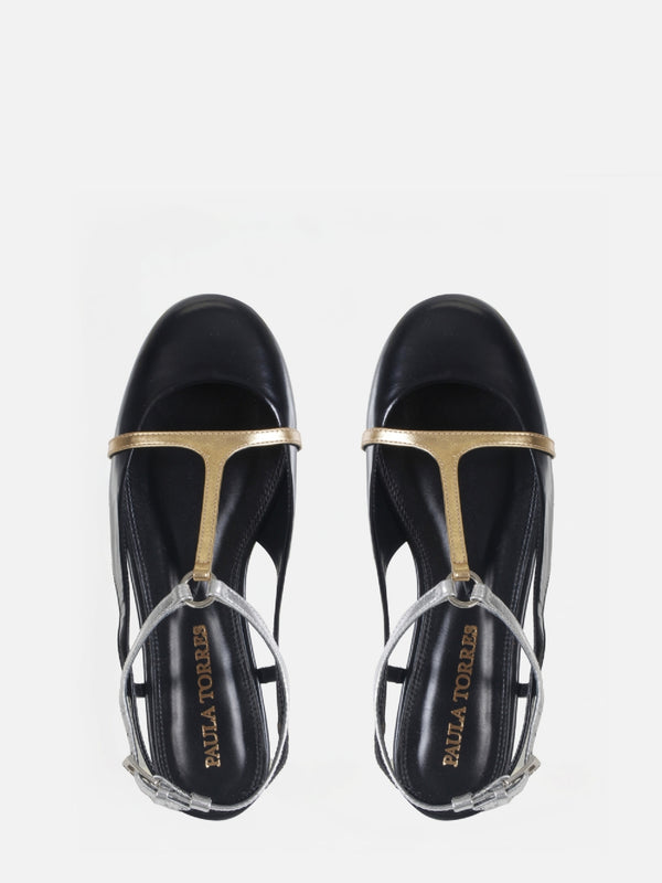 SAPATILHA EM COURO LOLA PRETO