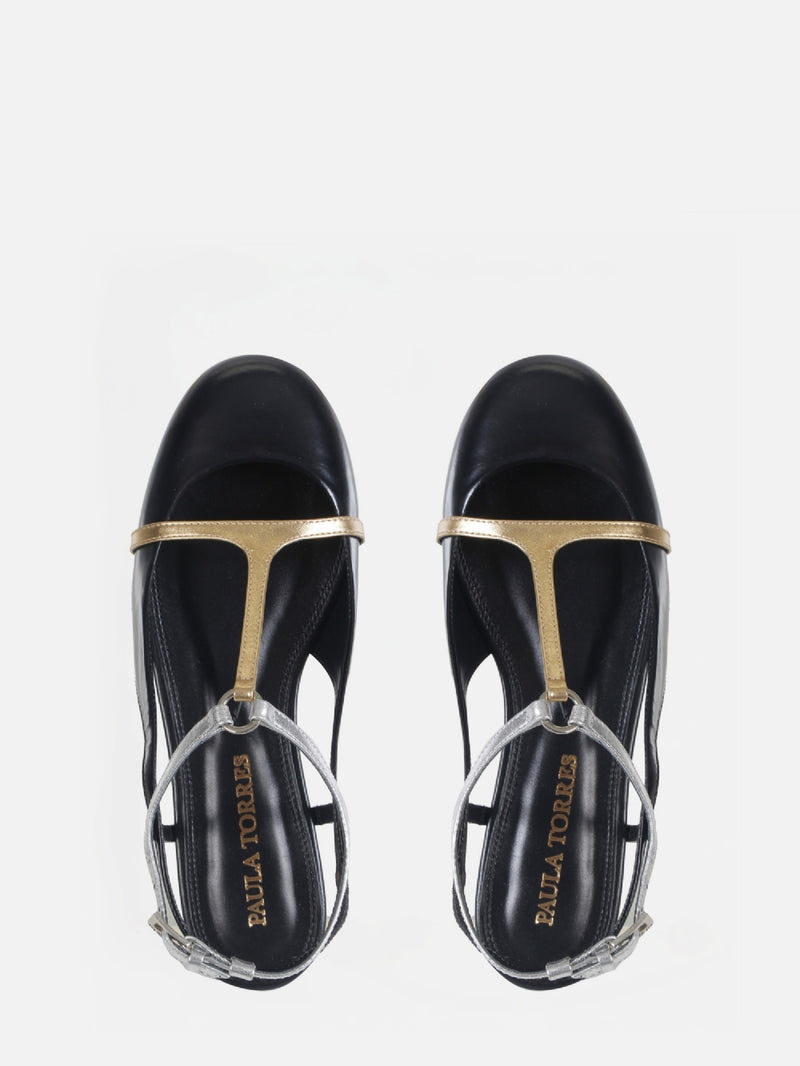 SAPATILHA EM COURO LOLA PRETO