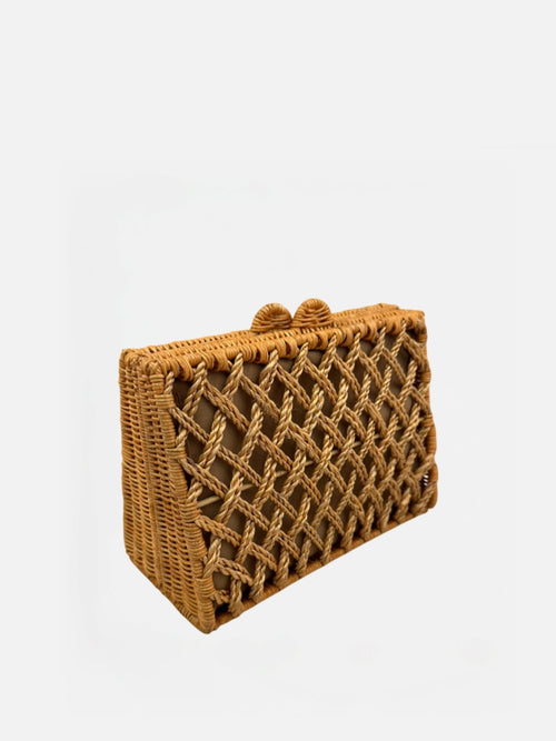 BOLSA JULIANA NATURAL PALHA TRANÇADO