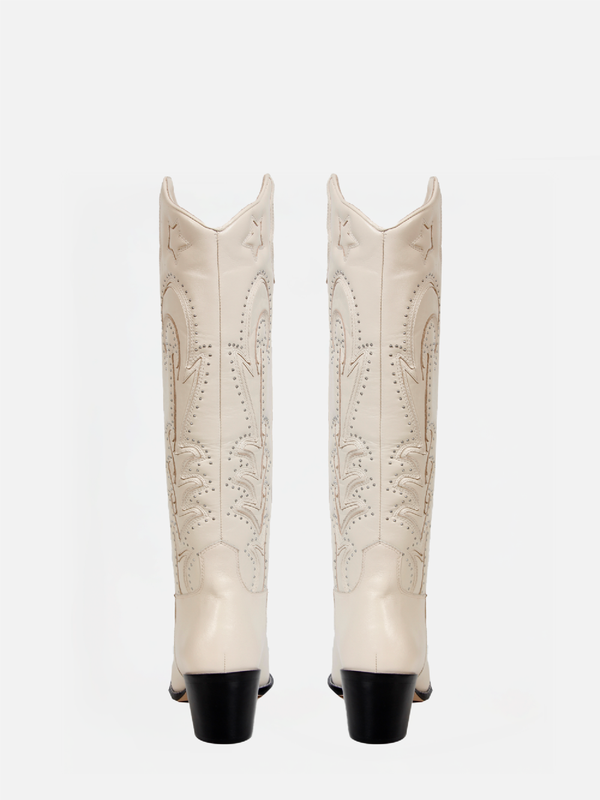 BOTA ZOE ALTA BAUNILHA