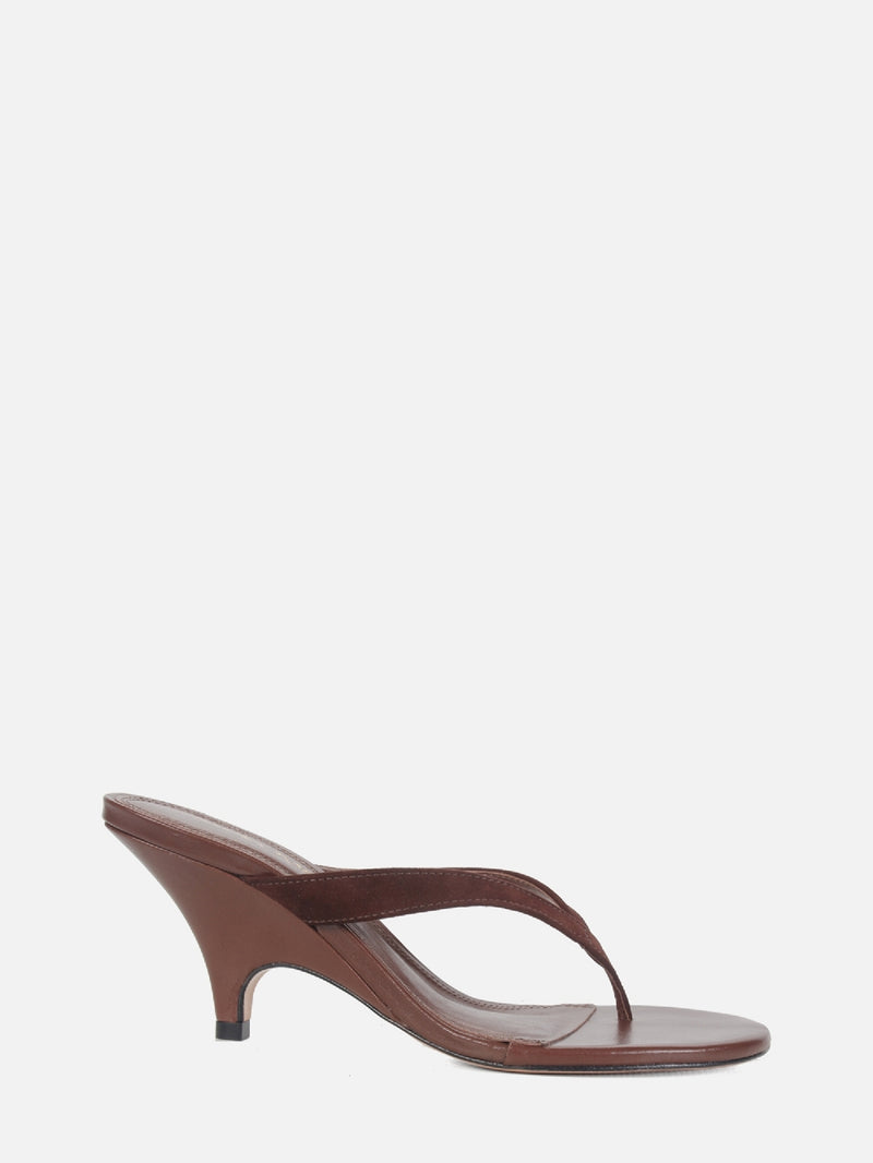 MULE EM COURO HELENA CHOCOLATE