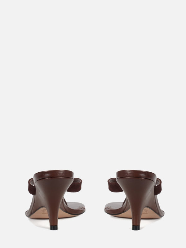 MULE EM COURO HELENA CHOCOLATE