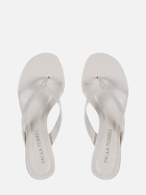 MULE EM COURO HELENA CREMA