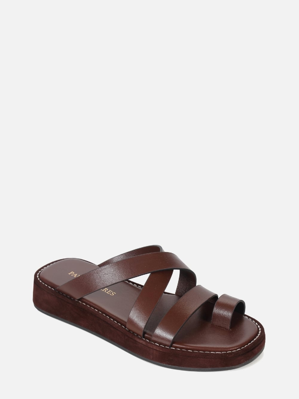 FLATFORM EM COURO CARRIE CHOCOLATE