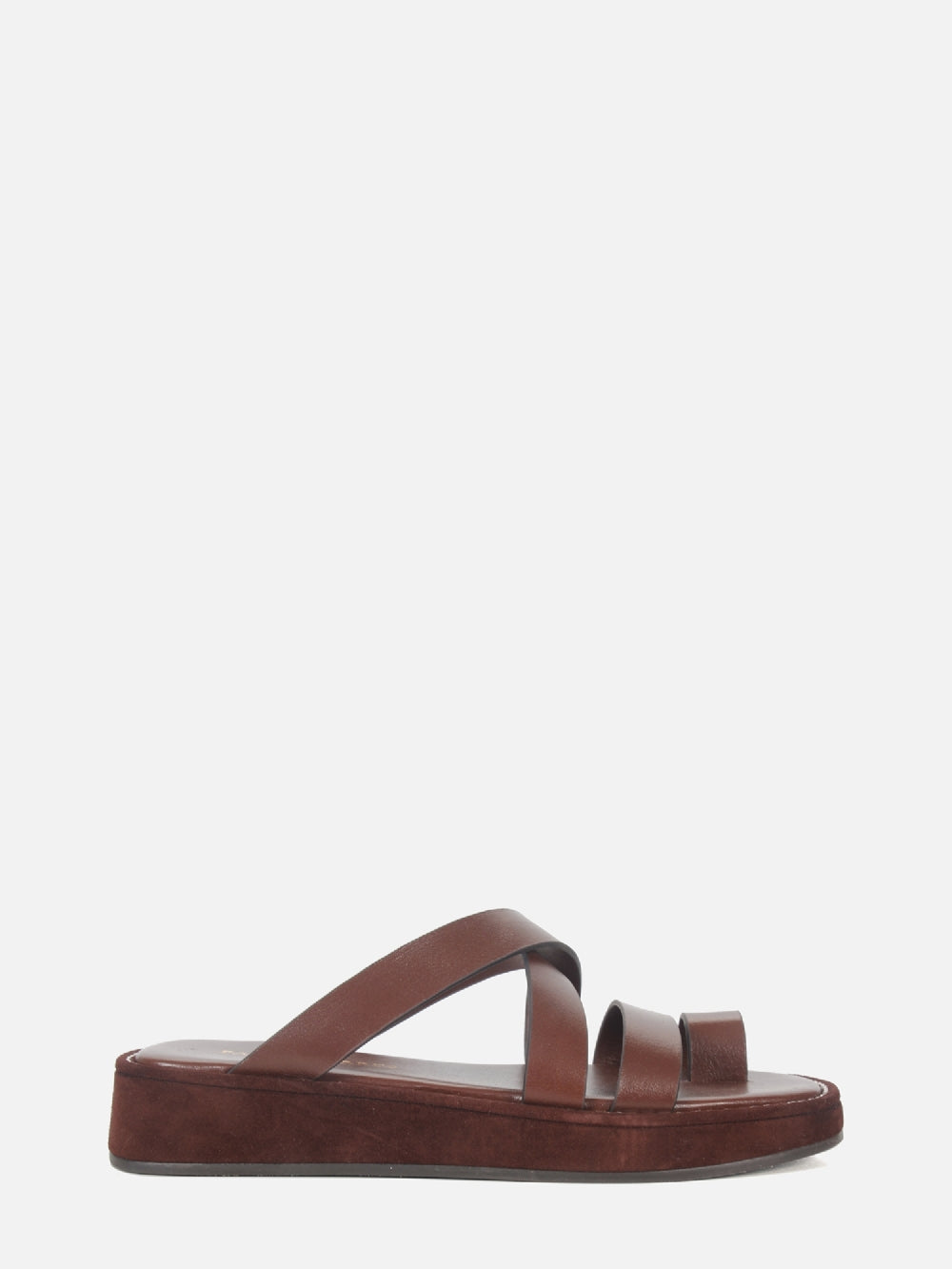 FLATFORM EM COURO CARRIE CHOCOLATE