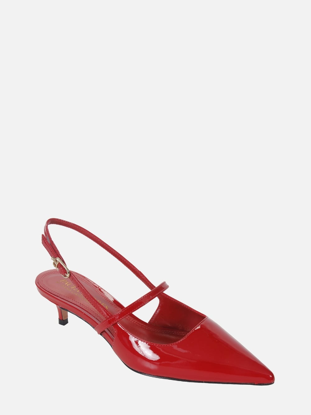 SCARPIN EM COURO RAFFA VERNIZ RED SLING BACK