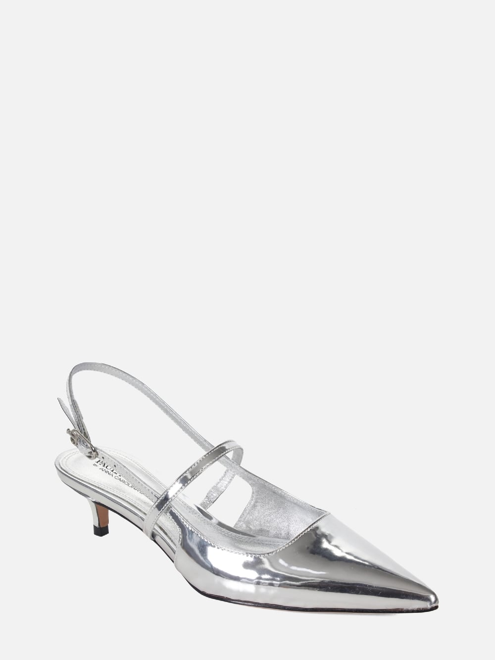 SCARPIN EM SPECCHIO RAFFA PRATA SLING BACK